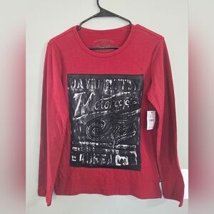 Buffalo David Bitton Men's Long Sleeve Size Large Red Motorcycle Shirt. NWT